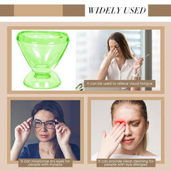 Soulvinee Superior, Smooth Edge,Glass Eye Wash Cup Transparent Eye Cup Eye Washing Cup Clear Eye Flush Cup Eye Washing Kit Portable Eye Rinsing Cup for Home Travel Use set of 2
