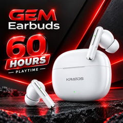 Kratos TW02 Ear Buds Wireless with 60H Playtime, Noise Isolation & Clear Calls, Bluetooth Earbuds with Voice Assistant, Ear Buds with Bluetooth V 5.3 & with Type C Fast Charging, IPX5 TWS Earphones