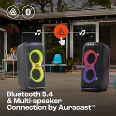 JBL Partybox Encore 2 with Mic, Wireless Bluetooth Party Speaker, AI Sound Boost, Dynamic Light Show, Upto 15Hrs Playtime, Replaceable Battery, Multi-Speaker Connection by Auracast, PartyBox App-Black