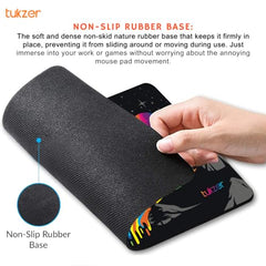 Tukzer Extended Vegan PU Leather Mouse Pad Desk mat Smooth Reversible Dual Color Splash Proof Anti Fray Stitched Edges Non-Slip Mousepad for Laptop Notebook Gaming Computer(Blue & Yellow 90CM X 45CM)