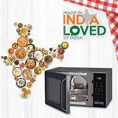 LG 21 L Convection Microwave Oven (MC2146BG, Glossy Black, with Glass Door, 151 Auto Cook Menu, Quartz Heater, Health Plus Menu)