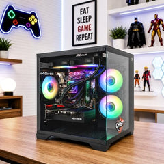 CHIST Gaming Desktop PC, AMD Ryzen 5 5500, 16GB DDR4 RAM, 512GB NVMe SSD, 650W PSU, Liquid Cooling with RGB Fans, Wi-FI Bluetooth,Windows 11 Pro. (RX 7600 8GB)