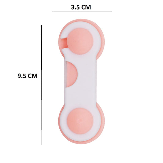 SYGA 8 Pcs Baby Safety Locks | Child Proof Cabinets, Drawers, Appliances, Toilet Seat, Fridge and Oven | Tools Not Required | Uses Dual Adhesive Tape and Latch System (Pink)