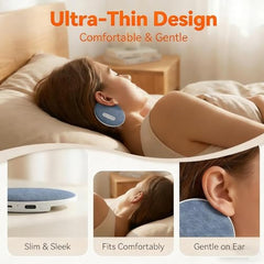 Bluetooth Pillow Speaker for Sleeping, Slim Wireless Bed Speaker with Fabric Surface, Built-In Controls and Rechargeable Design for Music, Podcasts, Audiobooks and Relaxing Audio, Blue