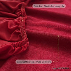 Vastrora 100% Waterproof Mattress Protector Queen Size 5x6 Ft | 60x72 in | Pee & Urine Proof Mattress Cover | Elastic All-Around | Terry Cotton Fitted Bed Cover | Noiseless, Breathable Bed Protector
