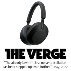 Sony WH-1000XM5 Best Active Noise Cancelling Wireless Bluetooth Over Ear Headphones with Mic for Clear Calling,Battery Life 30 Hours -Black