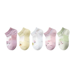 MOMISY 5 PairTube Ankle Socks for Toddlers Infant s Baby Girl Boys Kids (IN, Age, 6 Years, 8 Years, ThinAnimal)