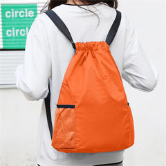SYGA Drawstring Backpack for Gym, Yoga, Running, Swimming, Beach, Camping, Travel Bag Sports Fitness Club Student Training Bag(Orange)