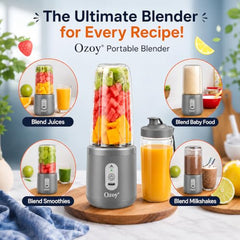 Juicer for Home ^ Lacossi Juicer Mixer Grinder with 1500mAh Battery, 6 Blades 3Gears Fast Blending, 2-Jar Capacity (400ml*2) | 40 Watts Bullet Rechargeable Portable Personal Juicer