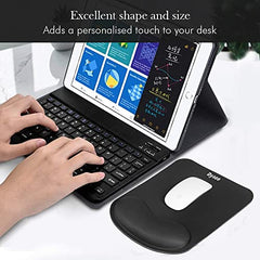 Dyazo Memory-Foam Gel Mouse Pad with Wrist Rest Support Non Slip Rubber Base Mousepad Suitable for Computer, Laptop, Notebooks Gaming (Blue)