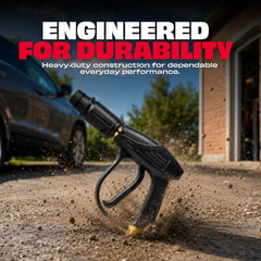 JPT Heavy Duty Universal High Pressure Water Gun | Max. 300 Bar Power | Max. 4350 PSI Pressure | Adjustable Nozzle | Compatible with Most Pressure Washer Brands