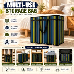 PulGos Pack-1, 75 Liter Under Bed Storage Bag| Extra Large Bag for clothes | Storage Organizers for Clothes & Blankets| Jumbo Storage Bags For Travel and Shifting| Big Foldable Bags with Dual Zipper