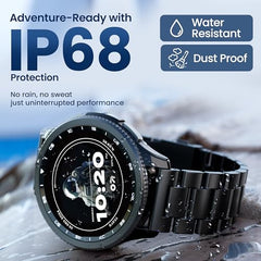 GOBOULT Crown R Pro 2 Smartwatch 1.43''HD AMOLED Display,BT Calling 5.2,600Nits Brightness,IP67,150+Watchfaces, 120+Sports Modes, AI Voice Assistant, SpO2 Monitoring(Charcoal Black)