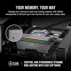 CORSAIR Dominator Titanium RGB DDR5 64GB (2x32GB) DDR5 Up to 6000MHz CL30 AMD EXPO Intel XMP iCUE Compatible Computer Memory – Grey (CMP64GX5M2B6000Z30)