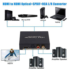 BKC 4K HDMI Audio Extractor Dual Format Sound Splitter Converter Box