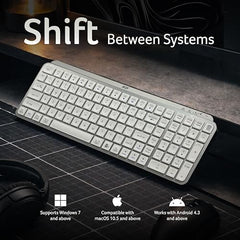 Acer KeyPro X105 Wireless Keyboard I Dual Mode 2.4GHz USB + BT 5.0 I 105 Keys Full Size Keyboard I Rechargeable 400mAh Battery I USB-C Charging I 64H Use I Windows Mac Android Compatible I Space Grey