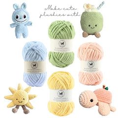 NESTNHAVEN , Plush & Cuddly Sets 2.0 , Chenille Yarn Supersoft Hand Knitting Wool Ball, set of 4 , 400 grams (1 Ball/100 Gram Each) Suitable for Craft, Babywear, Toys , Baby Blankets , 5 Bulky, Shades - NNHS 2.0 (Set 26 baby Pink , lilac , hot pink…