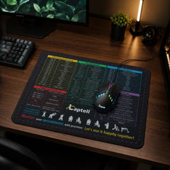 Laptell Gaming Mouse Pad with Smooth Fabric Surface & Non-Slip Rubber Base | Waterproof Washable Mat for Laptop, Desktop & Gaming Mouse | High-Speed Tracking, Portable Design – Retro 90s