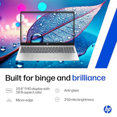 HP 15 Smartchoice, AMD Ryzen 3 7320U (8GB LPDDR5, 512GB SSD) FHD, Anti-Glare, Micro-Edge, 15.6''/39.6cm, Win11, M365 Basic(1yr)* Office24, Silver, 1.59kg, fc0500AU, FHD Camera w/Privacy Shutter Laptop