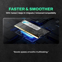 EVM 16GB DDR5 Desktop RAM Memory | 5200MHz | PC5-41600 | Long-DIMM | 288-Pin | CL19 | 1.1V Low Voltage | High Performance | Intel & AMD Compatible | 10 Year Warranty (EVMT16G5200U88P)