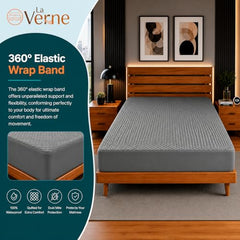La Verne 100% Waterproof Premium Cotton Feel Mattress Protector Queen Size 78 x 60 Inches | Breathable and Hypoallergenic Ultra Soft Fitted Bed Protector Cover