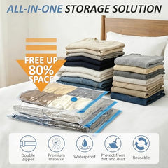 16 Travel Compression Bags Vacuum Packing, Roll Up Travel Space Saver Bags for Luggage, Cruise Ship Essentials (6 Large Roll/6 Medium Roll/4 Small Roll)