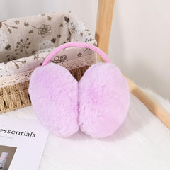 SYGA Winter Earmuffs Fashion Faux Fur Fluffy Soft Warm Earmuffs for 5 to 10 Years Kids for Outdoor Activities, School, Morning Walk- Black