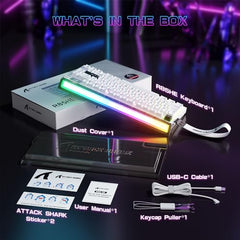ATTACK SHARK R85 HE Hall Effect Gaming Keyboard, 75% Rapid Trigger, 8KHz