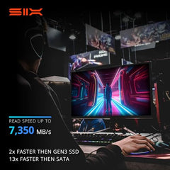 SIX NVME M.2 SSD PCIe 4.0-1TB m.2 2280 ssd, Read UP to 7350MB/s SSD 1TB for Gaming PS5 Memory Storage Expansion with Heatsink, Internal Solid State Hard Drive PCIe gen 4x4 Nvme for Laptop Desktop pc