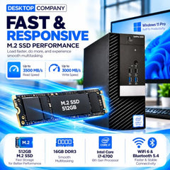 Desktop PC Core i7 6th Gen, 16GB DDR3 RAM, 512GB SSD
