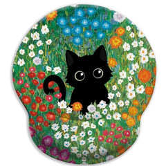 ZORBES® Mouse Pad with Wrist Support, Funny Cat Ergonomic Mouse Pad | I'm Fine Motivational Memo Design, Soft Gel Rest, Non-Slip Mouse Mat for Office Home