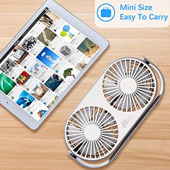 Hoteon Table Fan, USB High Speed Desk Fan with Dual Modes, 3 Speeds, Gray