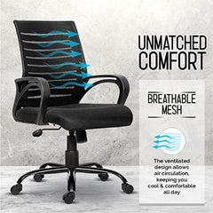 Da URBAN® Dysen Office Chair, High Back Mesh Ergonomic Home Office Desk Chair with 1 Year Warranty,Tilt Lock Mechanism (Grey)