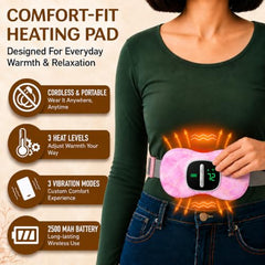 BRONTIX Period Cramp Relief Massager, Cordless Heating Pad