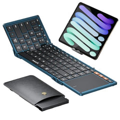 ProtoArc XK01 TP Foldable Keyboard with Touchpad, 0.65 in Keycaps, Gray