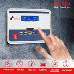 HI-TECH BATH SOLUTION Steam Bath Generator 6 Kw For Bathroom, Gym, Spa, Hotel | Mild Steel 304 With Digital Control Panel, Water Filter, Auto Drain, Auto Time & Temp Machine