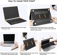 MOCA Case Compatible for New Apple MacBook Air 13 inch 2026 2025 2024 2022, M5 A3449 M4 A3240 M3 A3113 M2 A2681 Touch ID, Mac Air 13.6" Laptop Protective Plastic Hard Shell Cover (Crystal Clear)