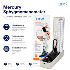 SESCO Manual Blood Pressure Monitor for Adults with Stethoscope & Arm Cuff, Aneroid Sphygmomanometer BP Machine, Portable Upper Arm BP Gauge, Professional Blood Pressure Kit, Black