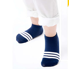 MOMISY 5 Pairs Baby kids Girl Boys Toddlers Infant Ankle Stretch Tube Socks (StripedStarLight, 6 Years-8 Years)