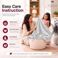 Trance Home Linen Premium 220 GSM+ 72"x36" Single Bed Size Cotton Terry Waterproof Mattress Protector | Elasticated Fitted Non-Toxic Bed Protector | Single Bed Mattresses Cover 72x36 inch, Brown