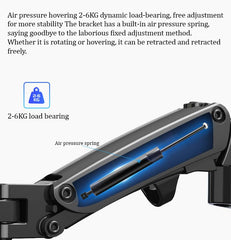 SYGA Monitor Stand Arm Desk Mount Fully Height Adjustable Bracket with C-Clamp & Gronment 180 Tilt Rotation Supports 16 to 31 Inch Monitors and TV (SingleArm Black)
