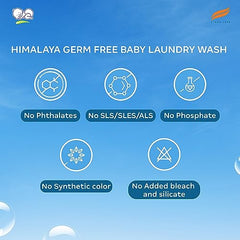 Himalaya Germ Free Baby Laundry Detergent with Plant Based Cleansers & Biodegradable Ingredients (Pouch, 500 ML)
