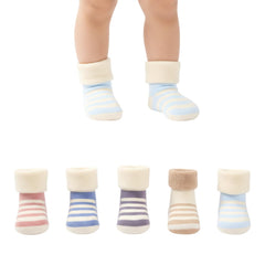 MOMISY 5 Pairs Tube Socks for children Toddlers Infant Baby Girl Boys (Multicolour, 4 year to 6 year)