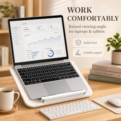 Sunchhaya Acrylic Book Stand for Reading – Clear Adjustable Book Holder with 360° Rotating Base, Foldable Reading Stand for Desk, Cookbook, Tablet & Laptop Stand, Height & Angle Adjustable (R22H)