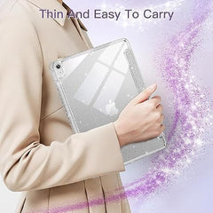 ProElite Case for iPad Air 11 Inch M4/M3/M2 2026/2025/2024, iPad Air 10.9 inch 5th/4th Gen & iPad Pro 11 inch 4th/3rd Gen 2022 case Cover, Transparent Smart Flip Cover with Pencil Holder, Lavender