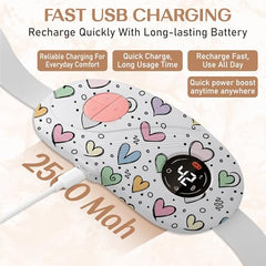 BRONTIX Period Cramp Relief Massager, Cordless Heating Pad