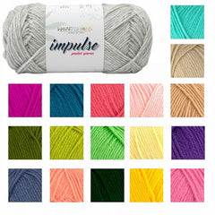 WOAFASHIONS - World of Arts Impulse Hand Knitting & Crochet Yarn, Premium Acrylic, 4 : Medium (Anchor Grey) (100gms / 3.5oz / 200mtr / 218yds)