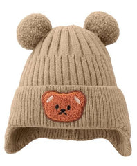 SYGA Winter Warm Ear Protection Knitted Cute Pompom Baby Hat (2-6Year)