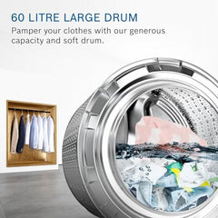 Bosch 10.5/6 KG Inverter Fully Automatic Front Load Washer Dryer (WNA2E4U1IN, 1400 RPM, 14 Wash Programs, LED touch display, Wash & Dry in 60 Mins, Cast Iron Grey)