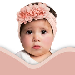 SYGA Pack Of 3 Baby Headbands Nylon Soft Strechable Bow Hairbands for Newborns, Infants, Toddlers and Kids 0-3 Years(BigRed, LightPink,WineRed)